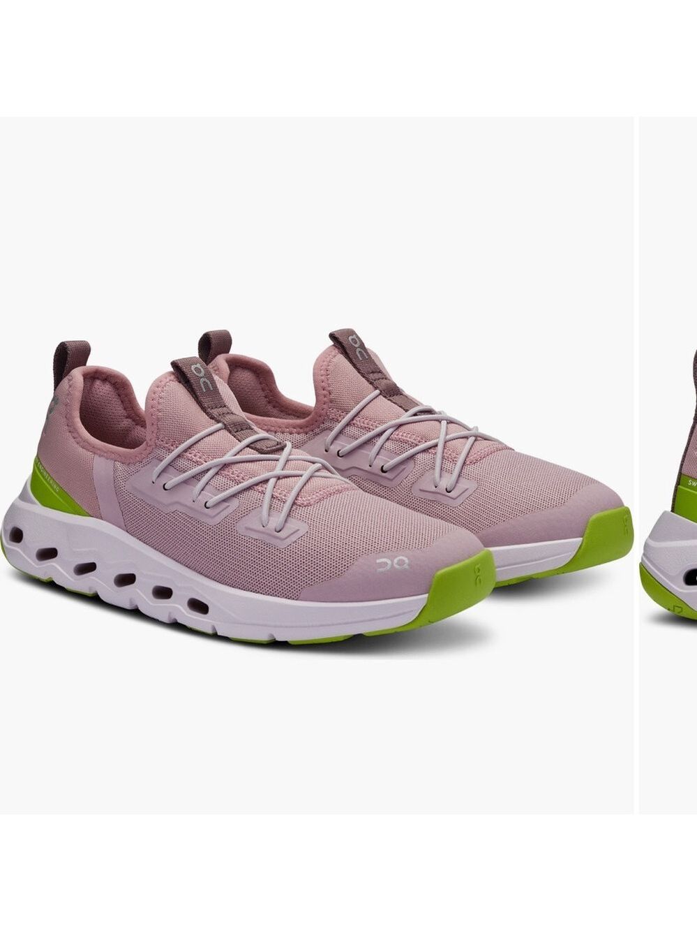 On Running Women's Athletic Shoes in Pink and Lime